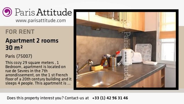 1 Bedroom Apartment for rent - Ecole Militaire/Unesco, Paris - Ref. 7900