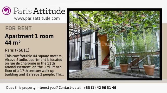 Alcove Studio Apartment for rent - Voltaire, Paris - Ref. 8821