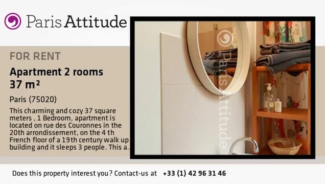 1 Bedroom Apartment for rent - Belleville, Paris - Ref. 8583