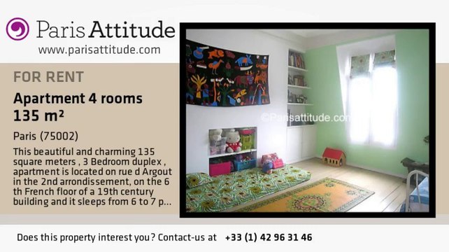 3 Bedroom Duplex for rent - Bourse, Paris - Ref. 6199