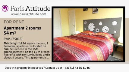 1 Bedroom Apartment for rent - Bir Hakeim, Paris - Ref. 8375