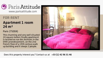 Studio Apartment for rent - Hôtel de Ville, Paris - Ref. 4331