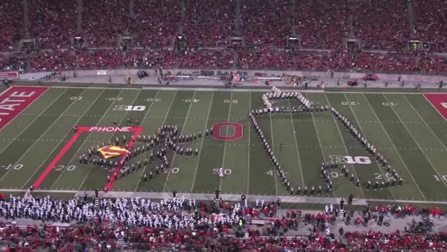 The Ohio State University Marching Band Performs their Hollywood Blockbuster Show