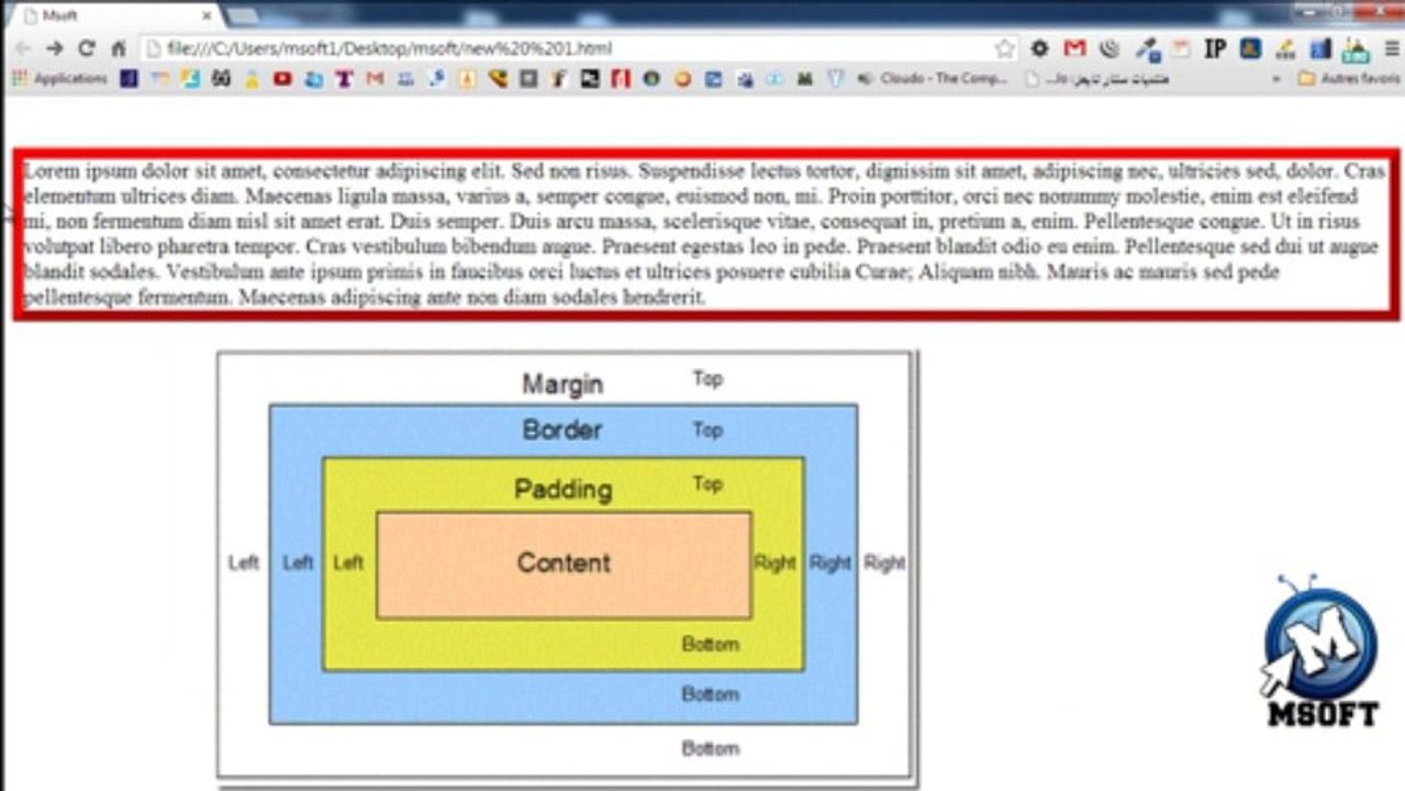 6 - | CSS | Les marges externes | Msoft | (Darija)