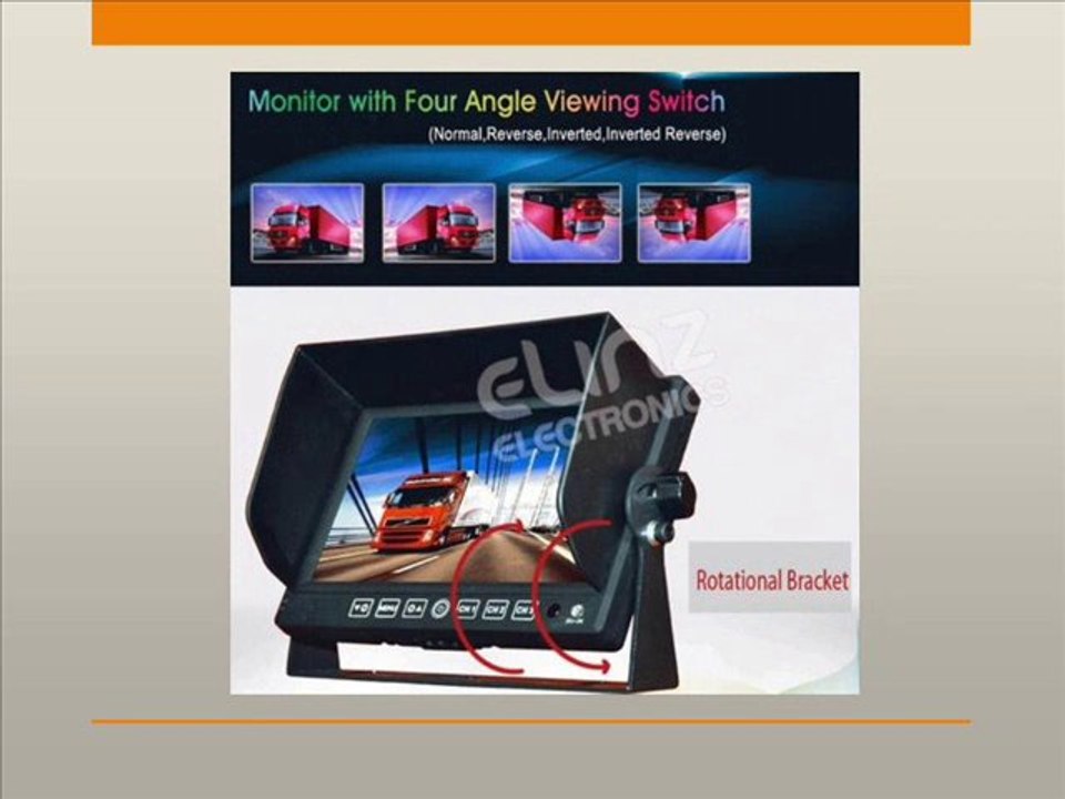7" Monitor HD 12V/24V Reversing CCD Camera Truck Caravan