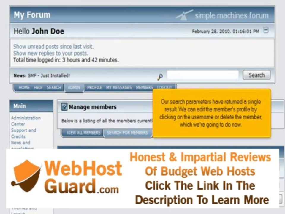 How to manage members in SMF | FastDot Cloud Hosting