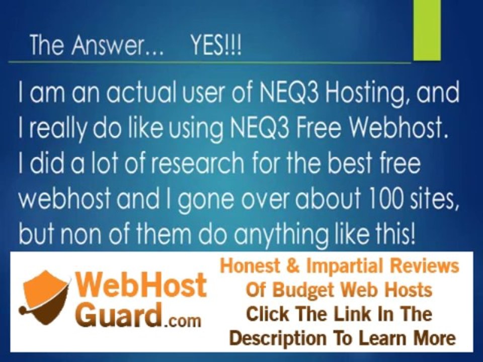 NEQ3 HOSTING - BEST FREE HOST