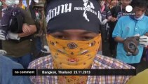 Thailand: Anti government protesters clash with riot police as they call for PM to resign