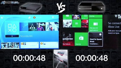 Installation des jeux sur PS4 vs Xbox One : Need For Speed Rivals