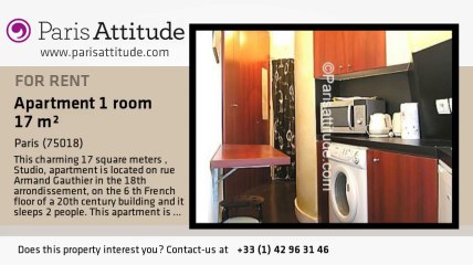 Studio Apartment for rent - Montmartre, Paris - Ref. 7133