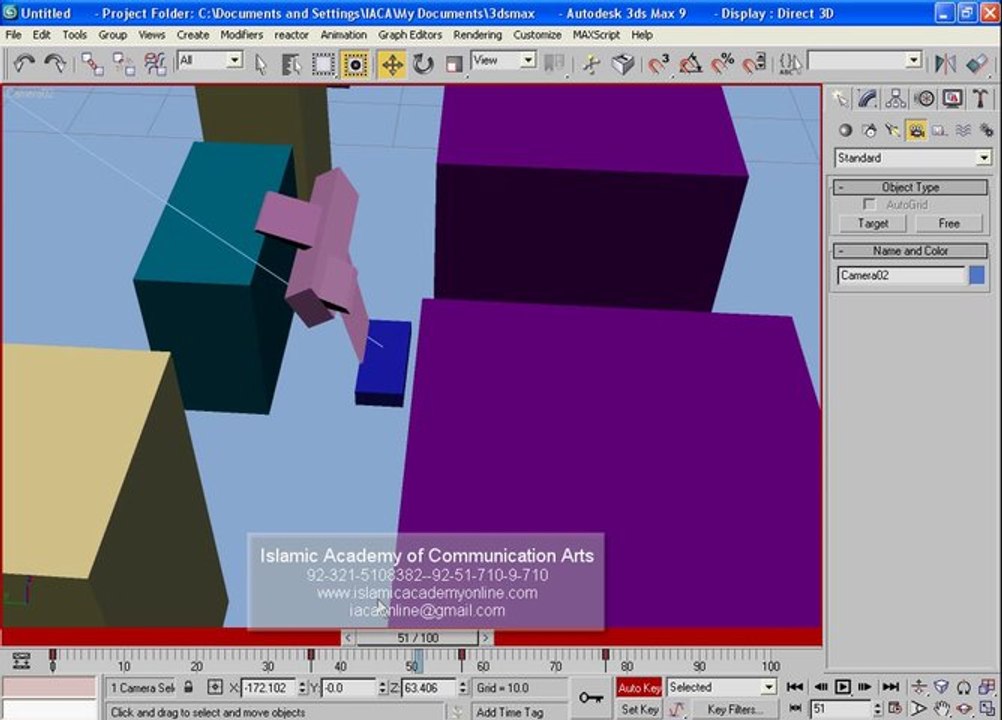 3D Studio Max Training in Urdu  Camera and Lights Part 29