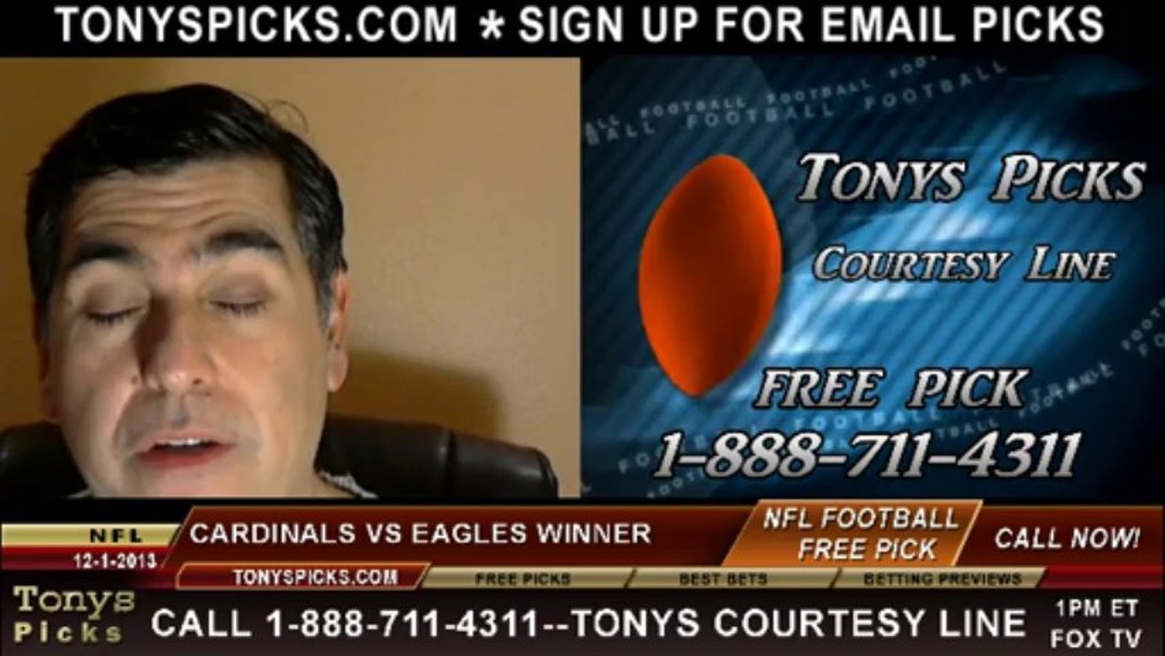 Philadelphia Eagles vs. Arizona Cardinals Pick Prediction NFL Odds 12-1-2013