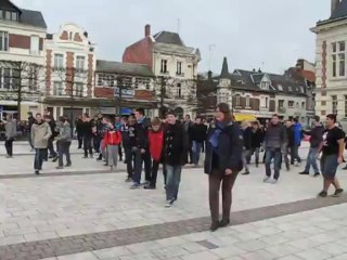 Flash mob pour le Téléthon à Chauny