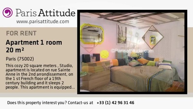 Studio Apartment for rent - Opéra, Paris - Ref. 6209