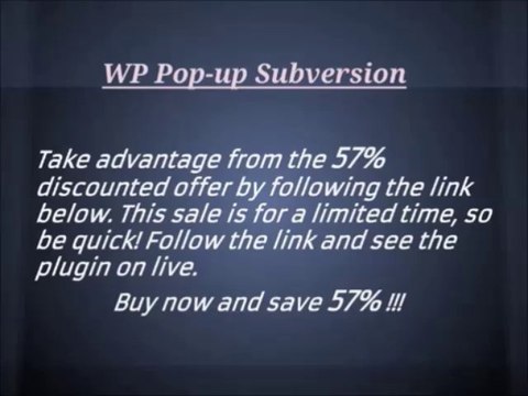 Wp popup subversion-the best wp popup plugin