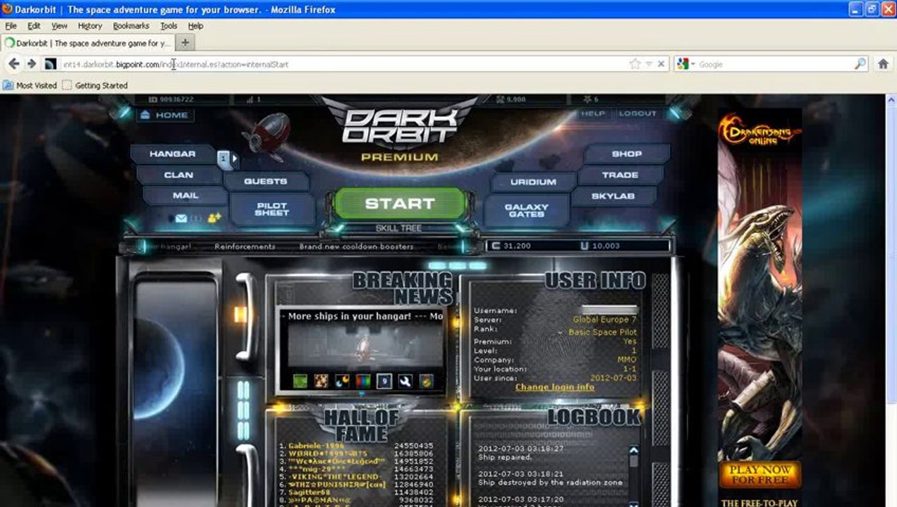 DarkOrbit Uridium Hack (Online Generator)