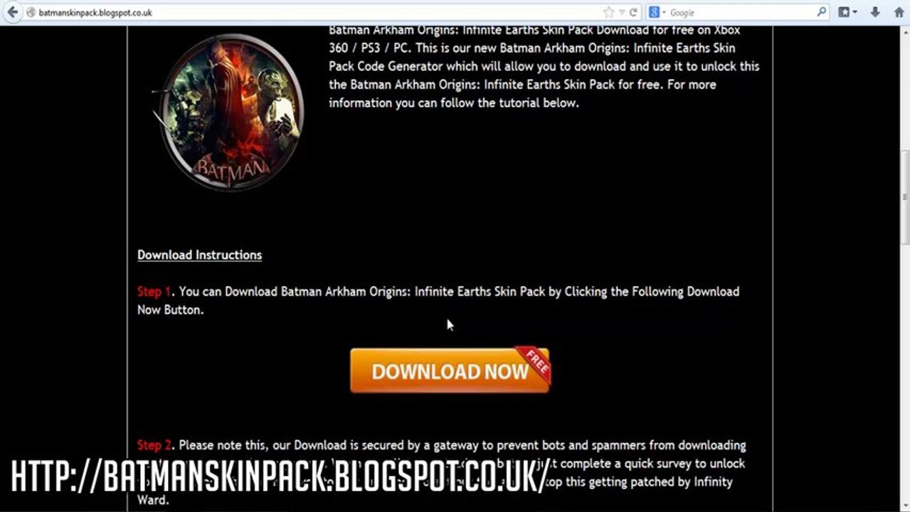 Batman Arkham Origins Infinite Earths Skins Pack DLC Codes