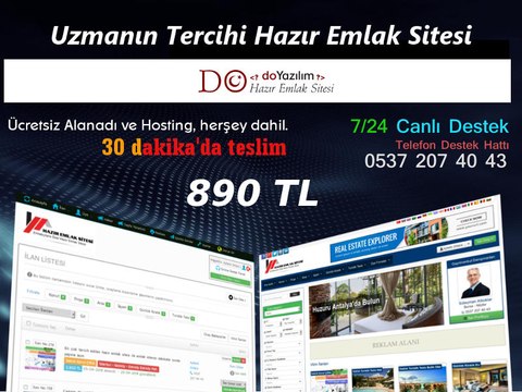 Emlak sitesi - Hazır emlak sitesi - Php Emlak Scripti