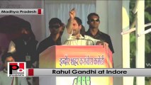 Rahul Gandhi in Indore (MP) stresses for the need to empower the poor, women and the youth