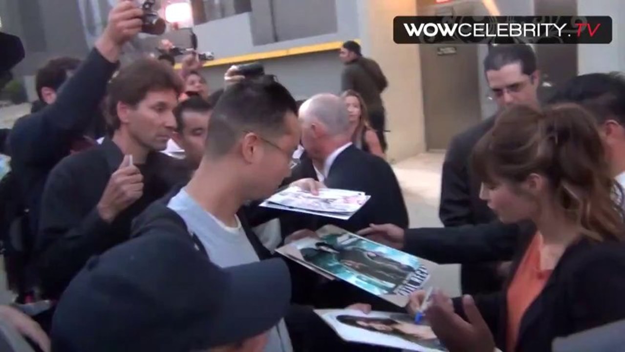 Jessica Biel Signs Autographs At Jimmy Kimmel Live