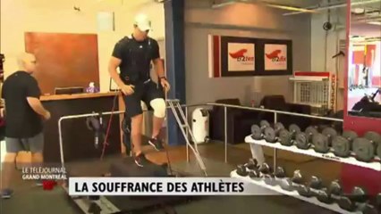 La souffrance des athlètes olympiques