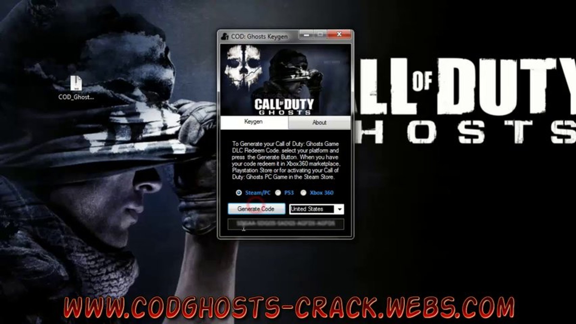 Call of Duty: Ghosts Downloadable Code Generator Free Download - video  Dailymotion