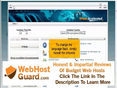 How to change the primary language in cPanel - Static Data Hosting