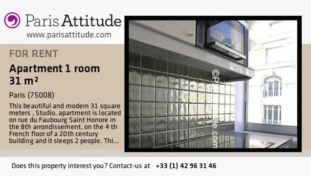 Studio Apartment for rent - Miromesnil, Paris - Ref. 6008