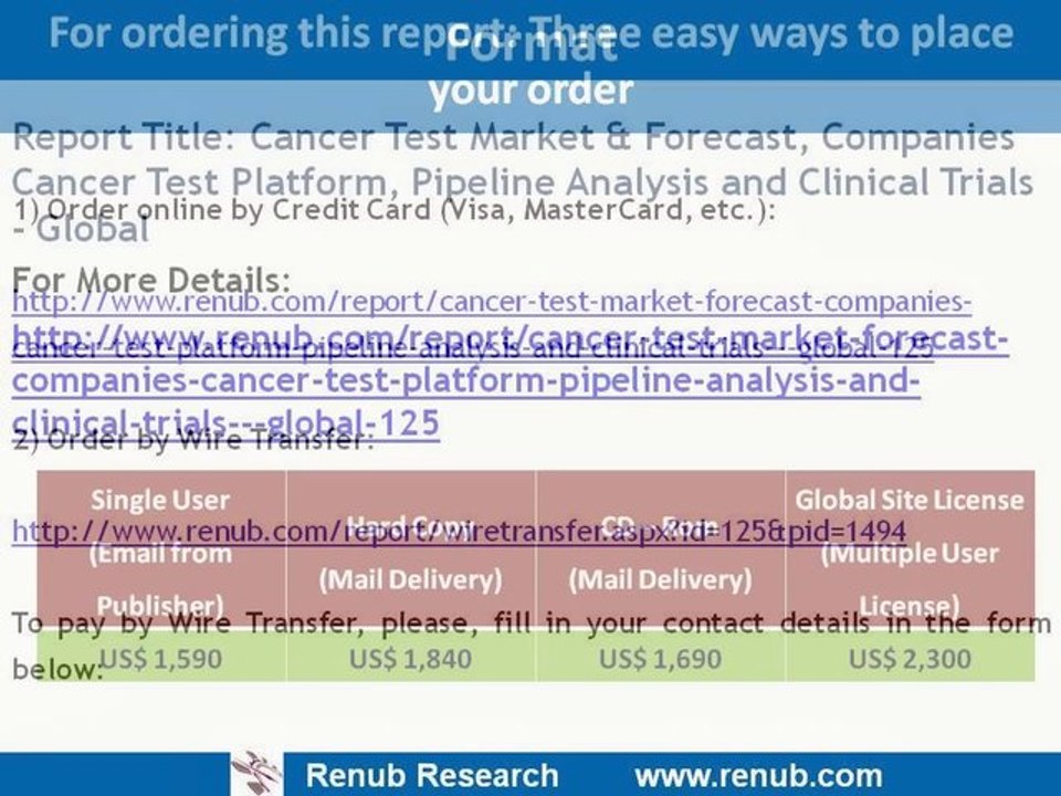 Cancer Test Market & Forecast, Companies Cancer Test Platform, Pipeline Analysis and Clinical Trials