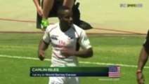 An elite sprinter tries his hand at rugby