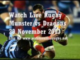 Online Rugby Munster vs Dragons 29 Nov 2013