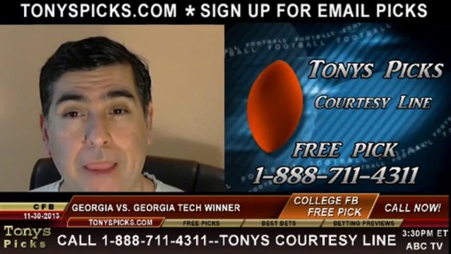 Georgia Tech Yellow Jackets vs. Georgia Bulldogs Pick Prediction NCAAF Odds 11-30-2013
