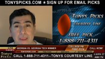 Georgia Tech Yellow Jackets vs. Georgia Bulldogs Pick Prediction NCAAF Odds 11-30-2013