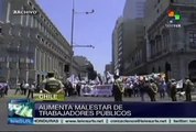 Aumenta malestar de trabajadores públicos en Chile