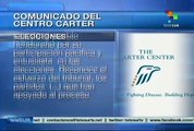 Se pronuncia Centro Carter sobre elecciones en Honduras