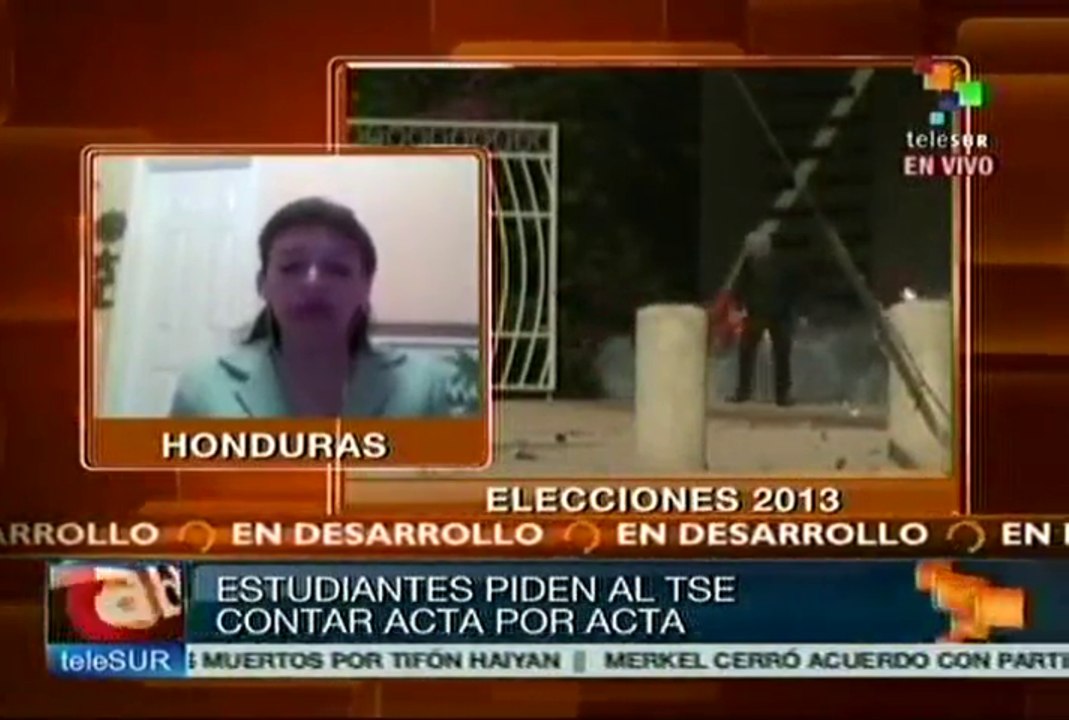 "Acta por acta", claman electores hondureños en calles de Tegucigalpa