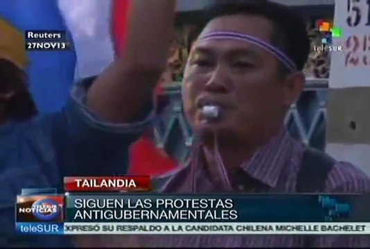 Continúan en Tailandia las protestas antigubernamentales
