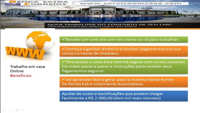 o que é o sistema de trabalho em casa SERVIÇO EM CASA