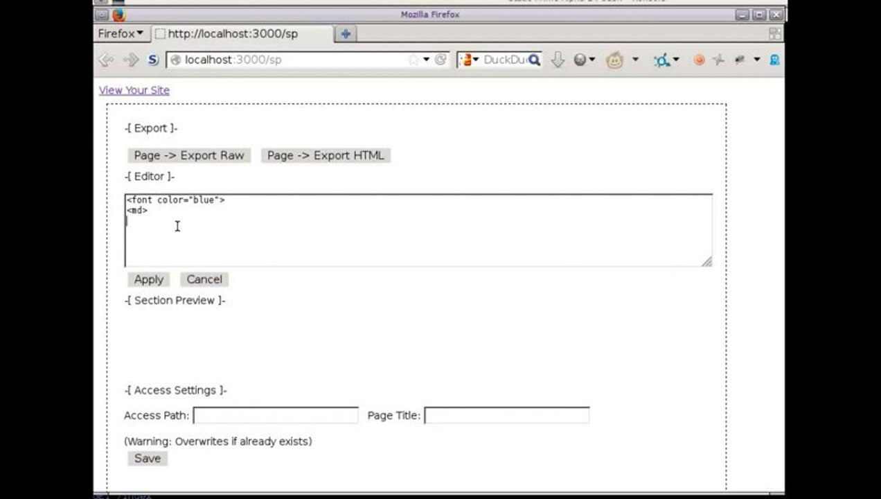 (Low Resolution) Static Prime: A static website editor and server written in Clojure and ClojureScript.