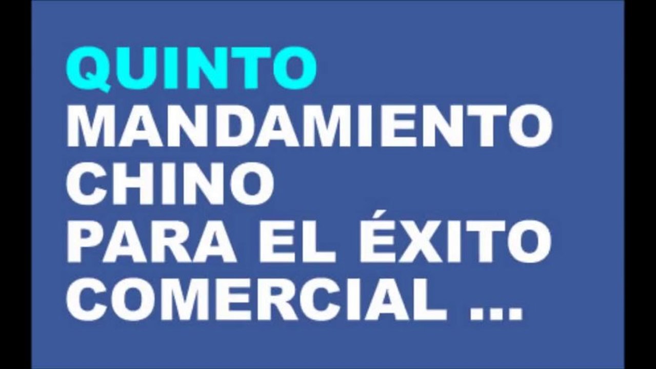 Quinto Mandamiento Chino para el ÉXITO EN LOS NEGOCIOS | Sitios WEB en Coatzacoalcos