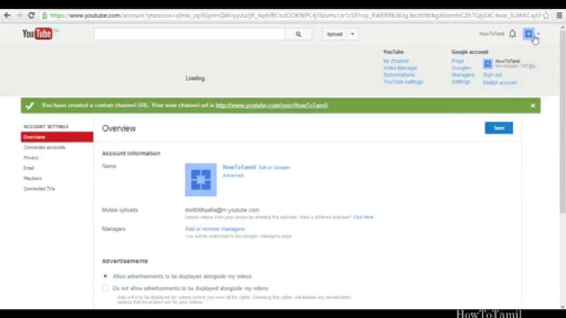 ⁣How to Change your Youtube Channel URL 2013 [HD]