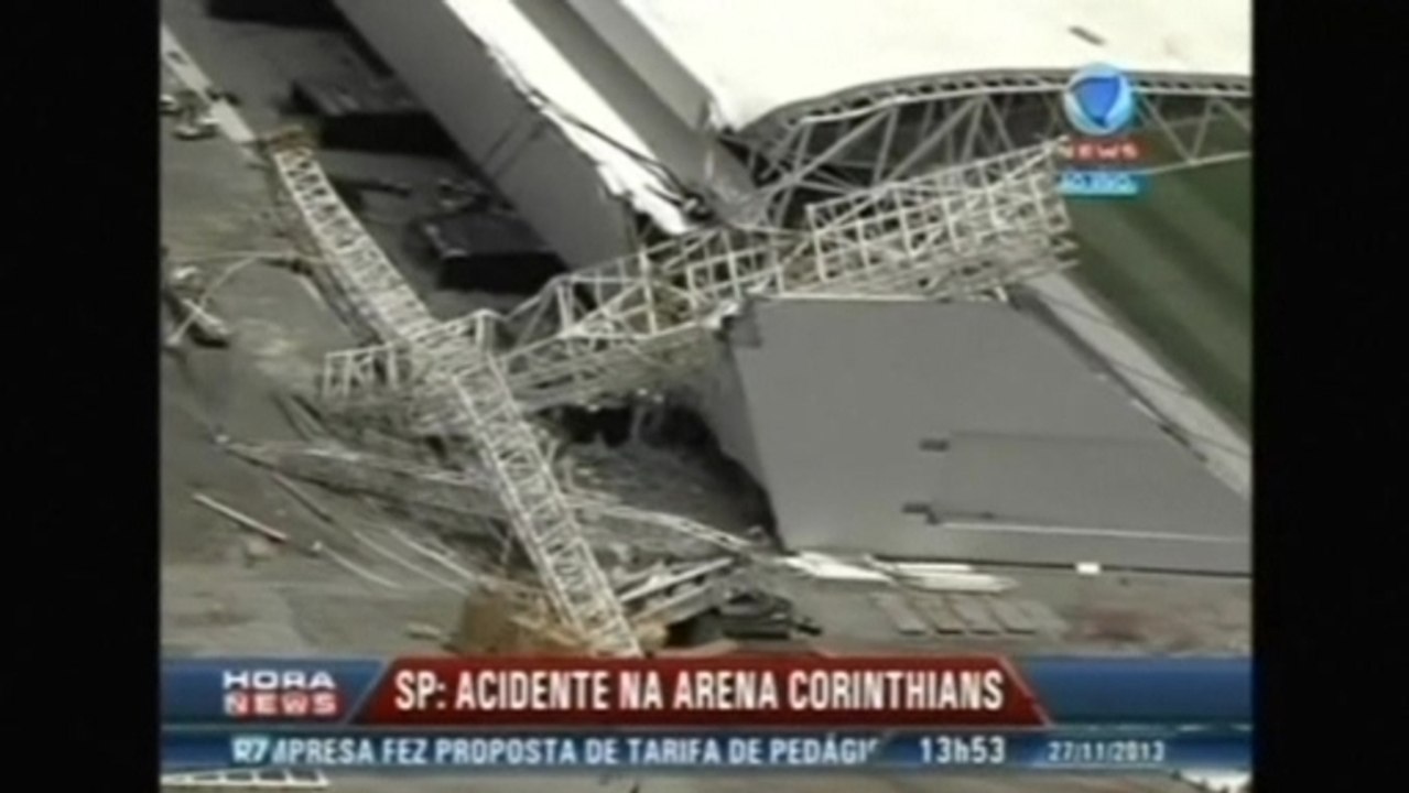 Three killed in crane collapse at World Cup stadium in Brazil