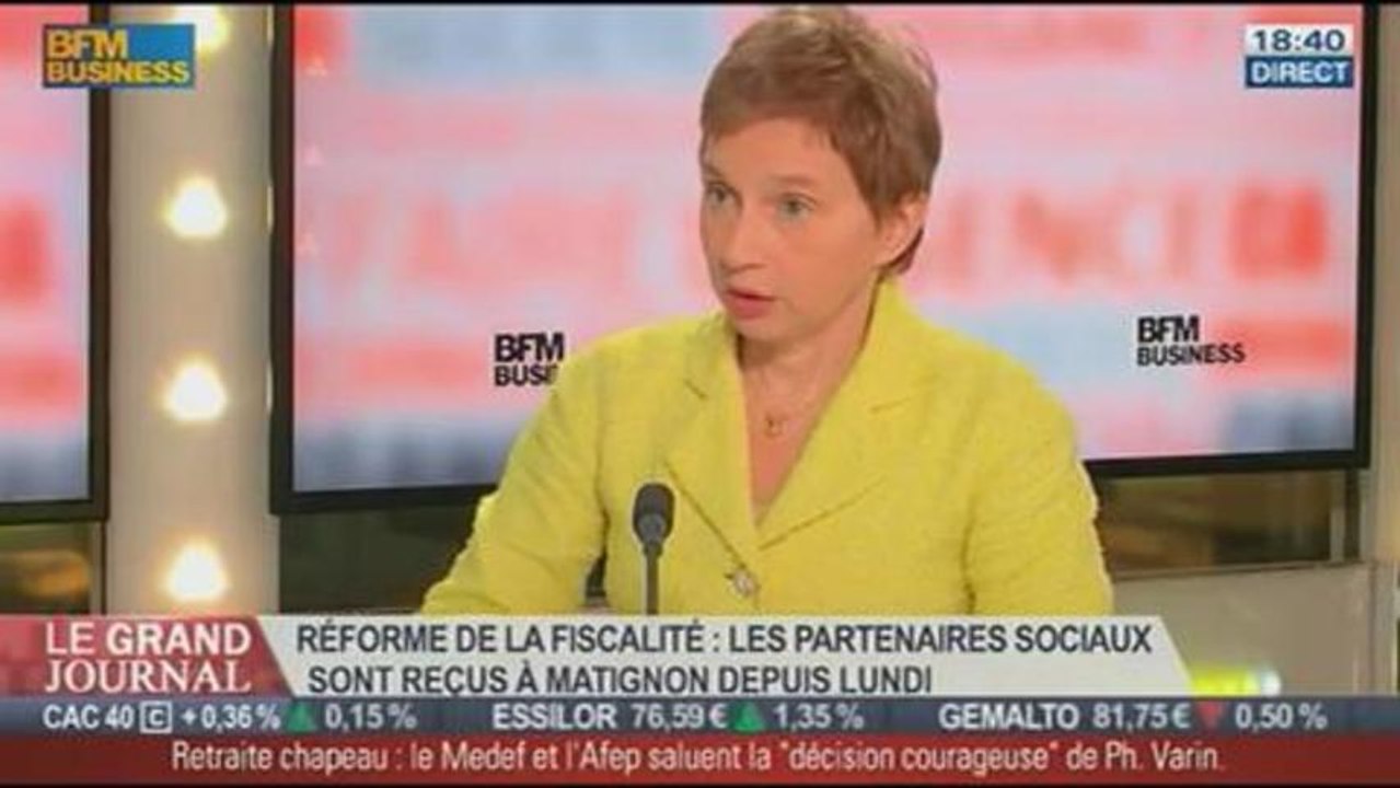 Laurence Parisot, ancienne présidente du MEDEF, dans Le Grand Journal - 27/11 3/4