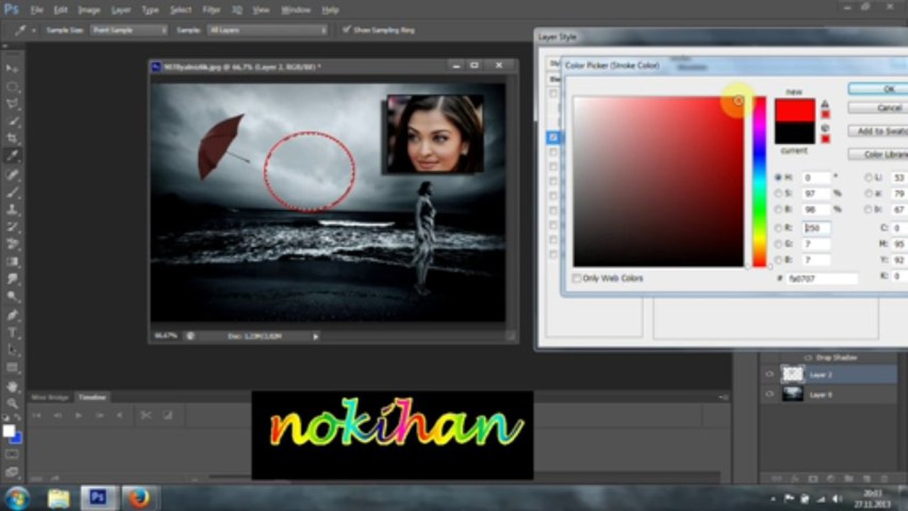 PHOTOSHOP RESİM İÇİNE CERCEVE EKLEMEK
