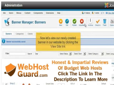 How to manage Banners in Joomla | FastDot Cloud Hosting