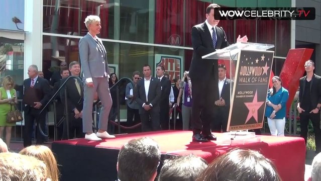 Jimmy Kimmel Speaks at Ellen Degeneres Star Ceremony