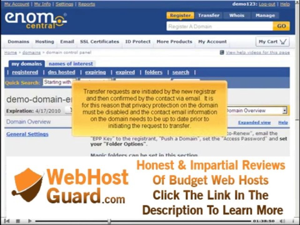 eNom com   Preparing a domain for transfer - Adult-Hosting.com