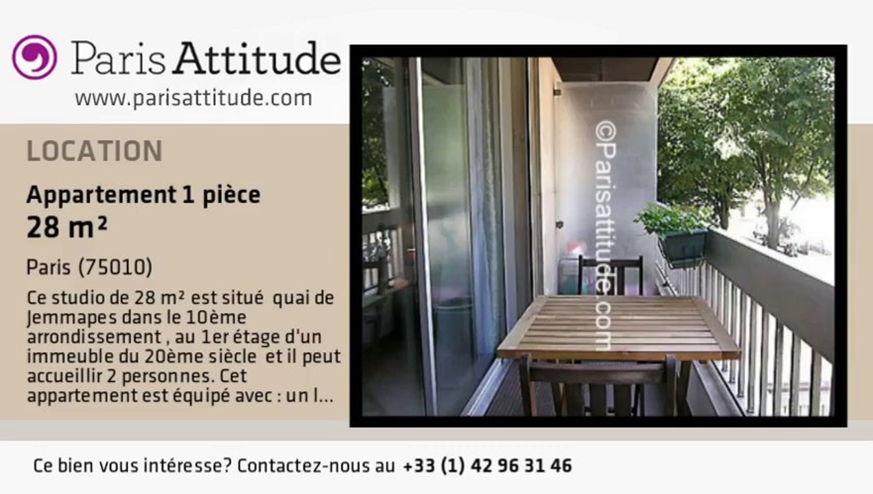 Appartement Studio à louer - Canal St Martin, Paris - Ref. 7318
