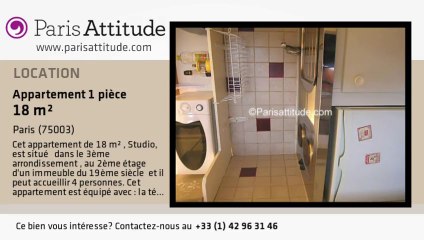 Appartement Studio à louer - Centre George Pompidou, Paris - Ref. 7629
