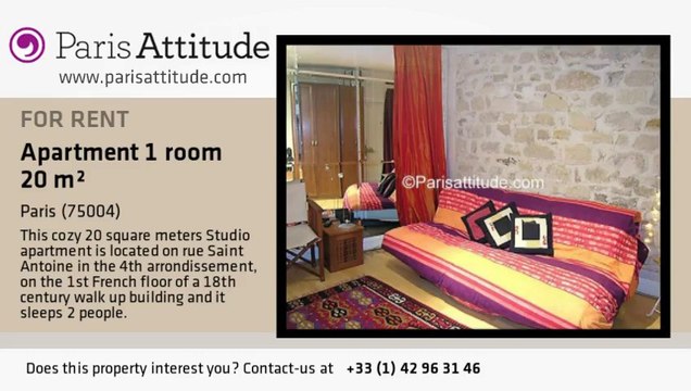 Studio Apartment for rent - Place des Vosges, Paris - Ref. 4030